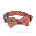 Cute Classic Plaid Bow Tie Puppy Dog Collar